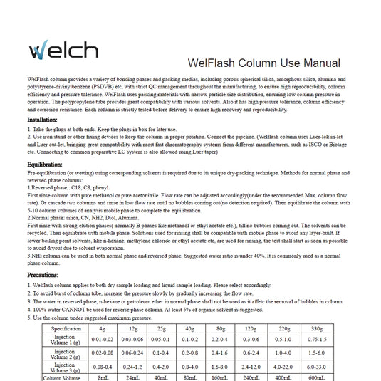 Welch Flash Cartridge Care and Use Manual