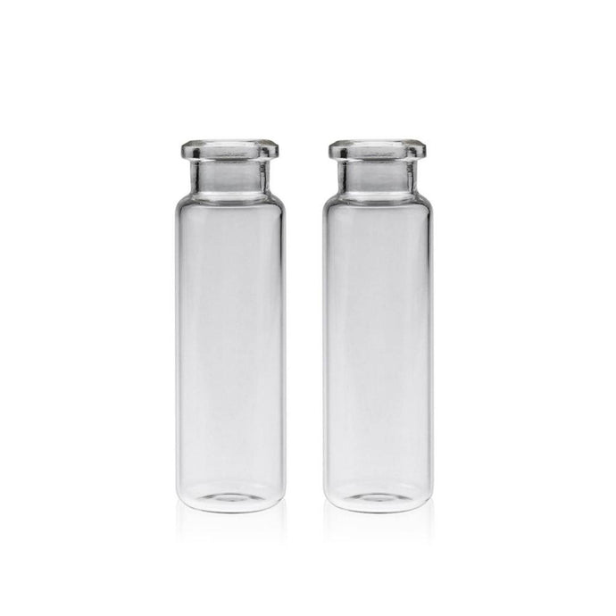 20mL Clear Glass 22.5×75mm Crimp Headspace Vial. 20mm Beveled Edge. Rounded-flat Bottom. 100pcs/pk.
