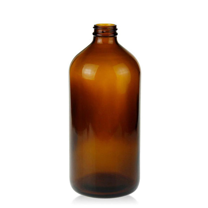 1000mL 33-400 Boston Round Amber Glass Bottle 94×219mm,  8 pcs/pk.