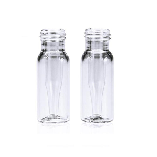 2mL 12×32mm Clear 9-425 Screw Thread Vial Bottom with Integrated 0.2 ml Glass Micro-insert no Label. 100pcs/pk.
