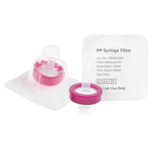 Syringe Filter, PP, Sterile, Dia. 13mm, Pore 0.45μm, 100pcs/pk