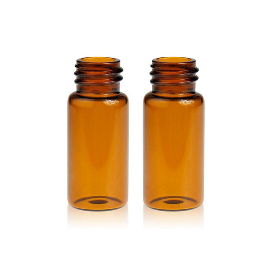 10mL Amber Glass 22×52mm 18-400 Screw Thread Sample Vial. 100 pcs/pk, 20pk/case.