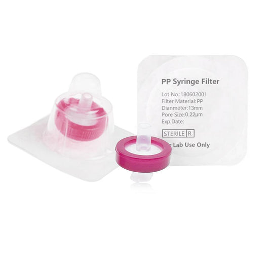 Syringe Filter, PP, Sterile, Dia. 13mm, Pore 0.22μm, 100pcs/pk