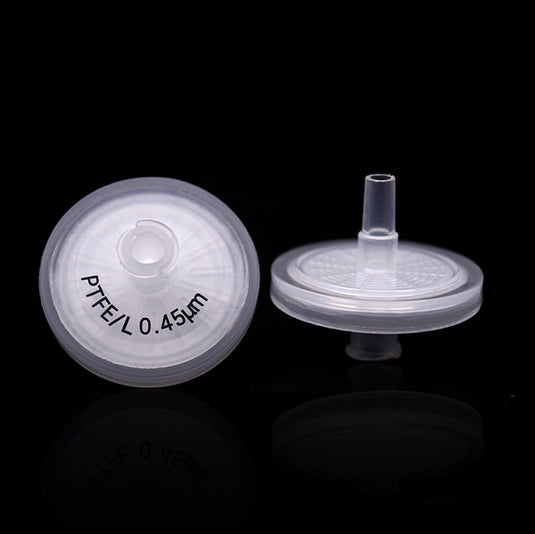 Syringe Filter, Double layers, Hydrophobic PTFE, with GF Prefilters, Dia. 25mm, Pore 0.45µm, 100pcs/pk, 50pk/case