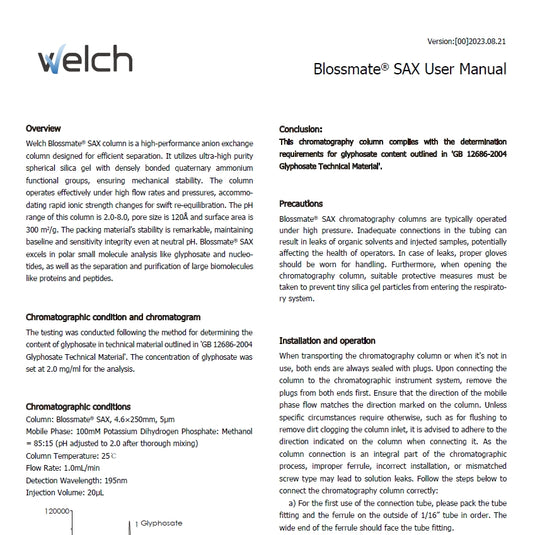 User Manuals – Welch Materials, Inc.