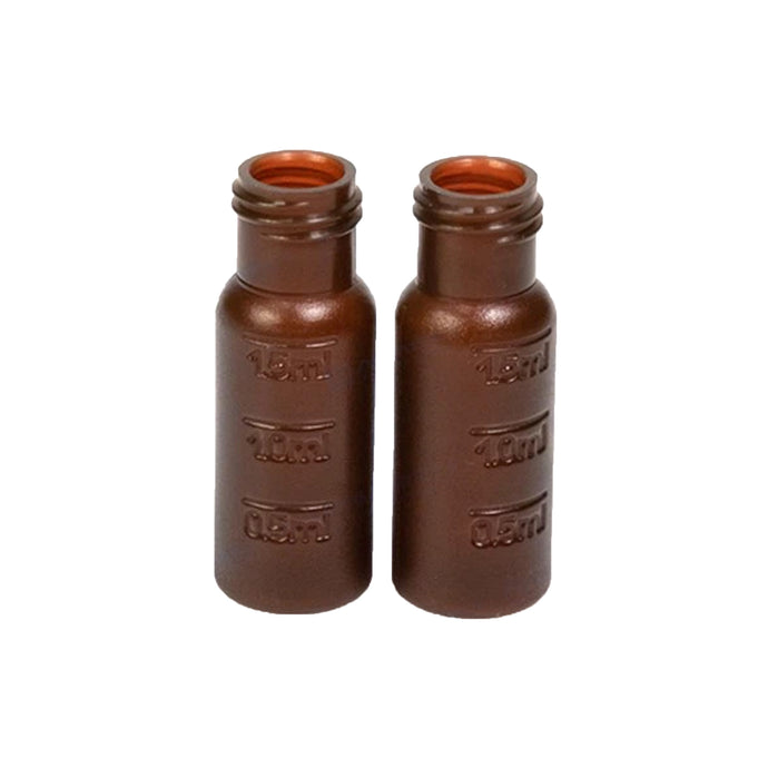 2mL Amber Wide Opening PP 9-425 Screw Vial with Graduations, 100 pcs/pk, 50 pk/case