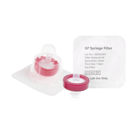 Syringe Filter, GF,  Sterile, Dia. 13mm, Pore 1.0μm, 100pcs/pk, 10pk/case