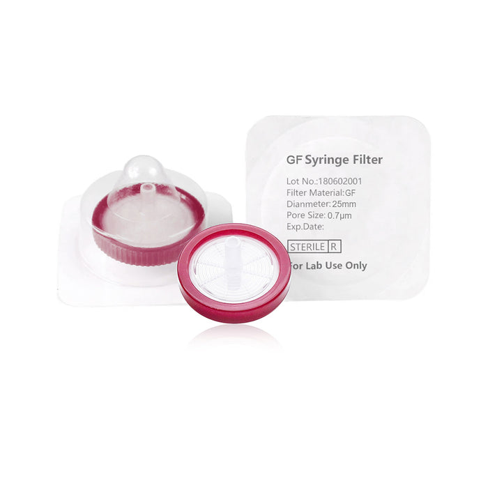 Syringe Filter, GF,  Sterile, Dia. 25mm, Pore 0.7μm, 50pcs/pk, 10pk/case