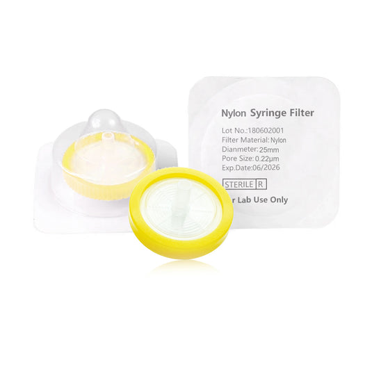 Syringe Filter, NYLON, Sterile, Dia. 25mm, Pore 0.22μm, 50pcs/pk, 10pk/case