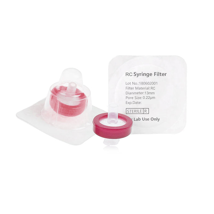 Syringe Filter, RC,  Sterile, Dia. 13mm, Pore 0.22μm, 100pcs/pk, 10pk/case