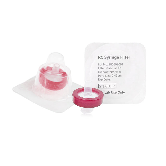 Syringe Filter, RC,  Sterile, Dia. 13mm, Pore 0.45μm, 100pcs/pk, 10pk/case