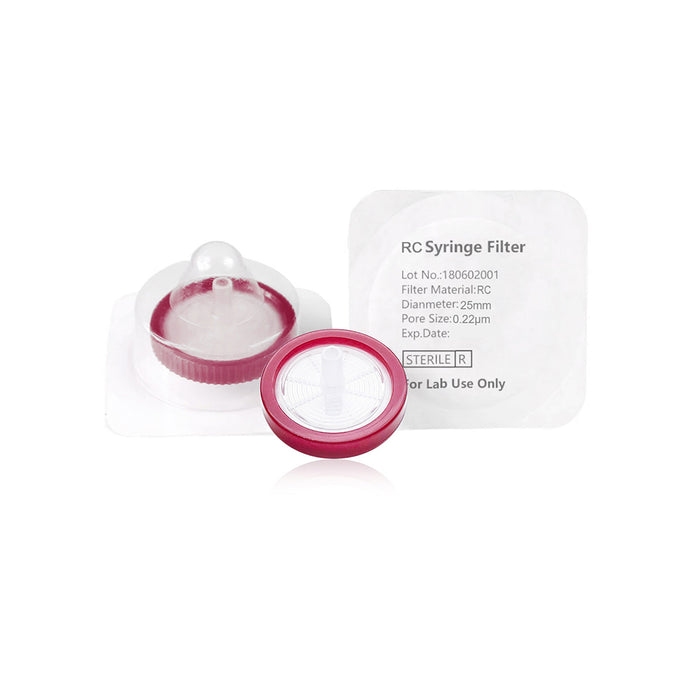 Syringe Filter, RC,  Sterile, Dia. 25mm, Pore 0.22μm, 50pcs/pk, 10pk/case