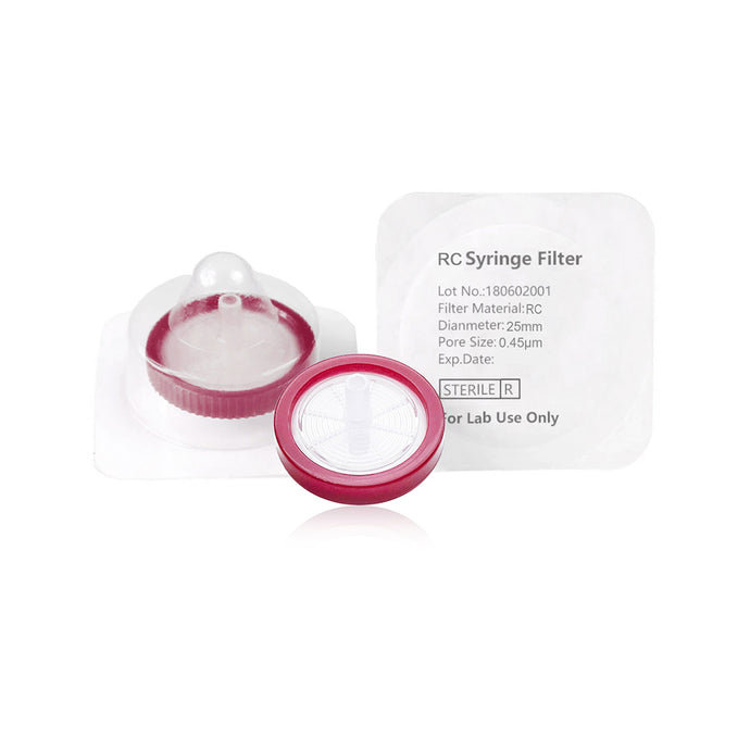 Syringe Filter, RC,  Sterile, Dia. 25mm, Pore 0.45μm, 50pcs/pk, 10pk/case