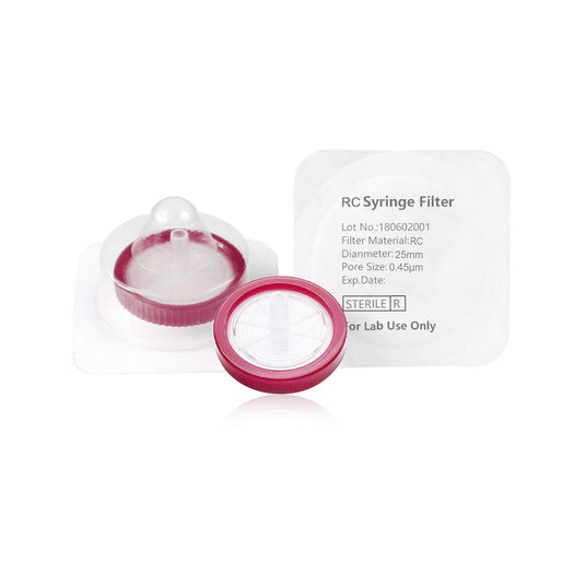 Syringe Filter, RC,  Sterile, Dia. 25mm, Pore 0.45μm, 50pcs/pk, 10pk/case