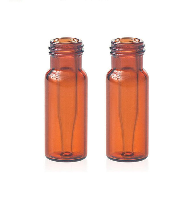 2mL 12×32mm Amber 9-425 Screw Thread Vial Bottom with Integrated 0.2 ml Glass Micro-insert no Label. 100pcs/pk, 10pk/case.