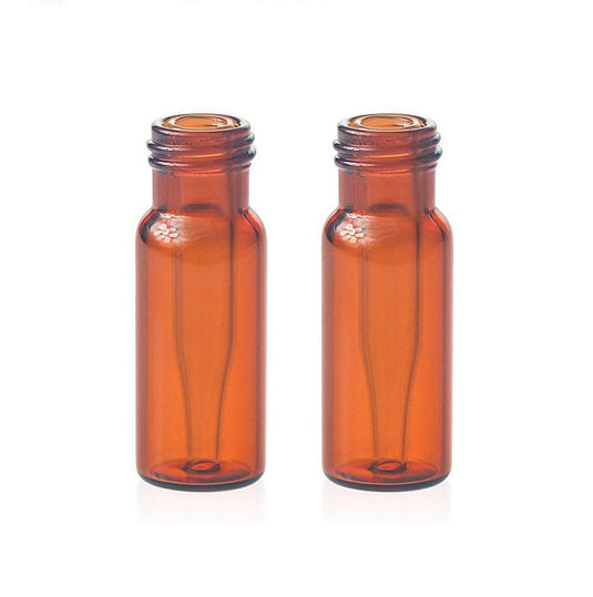 2mL 12×32mm Amber 9-425 Screw Thread Vial Bottom with Integrated 0.2 ml Glass Micro-insert no Label. 100pcs/pk, 10pk/case.
