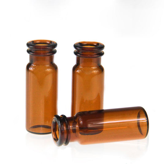2mL Amber Glass Flat Base 11mm Snap Vial Wide Opening. 100pcs/pk, 50pk/case.