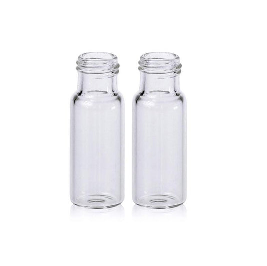 2mL Clear Glass 12×32mm Flat Base 9-425 Screw Thread Vial no Label, 100pcs/pk, 50pk/case.
