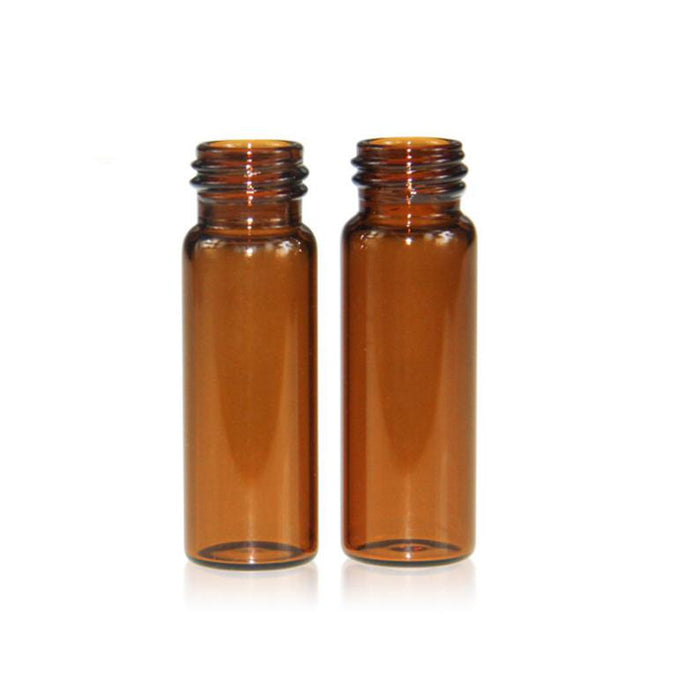 4mL Amber Glass 15×45mm Flat Base 13-425 Screw Thread Vial no Label, 100pcs/pk, 30pk/case.