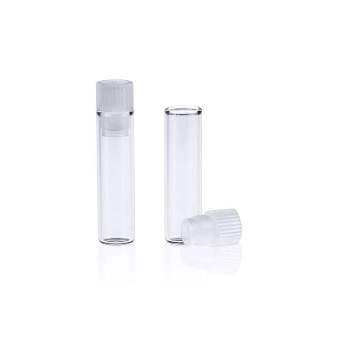 1mL 8×40mm Flat Base Clear Glass Shell Vial with Plug. 200pcs/pk.
