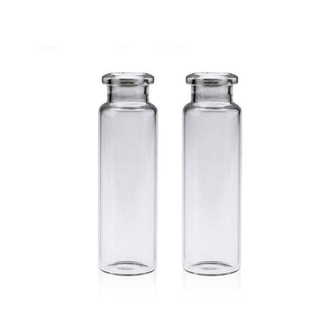 20mL Clear Glass 22.5×75mm Crimp Headspace Vial. 20mm Beveled Edge. Flat Bottom. 100pcs/pk, 30pk/case.