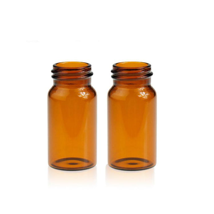 20mL Amber Glass 27.5×57mm 24-400 Screw Thread Sample Vial. 100 pcs/pk, 16pk/case.