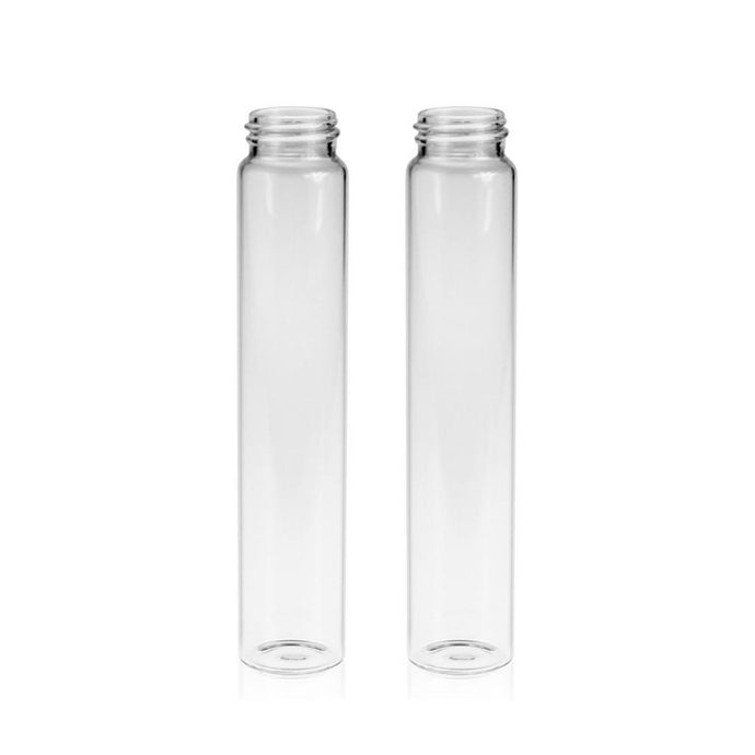 60mL Clear Glass 27.5×140mm 24-400 Screw Thread Sample Vial. 100 pcs/pk, 12pk/case.