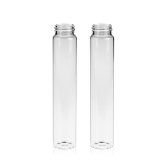 60mL Clear Glass 27.5×140mm 24-400 Screw Thread Sample Vial. 100 pcs/pk, 12pk/case.