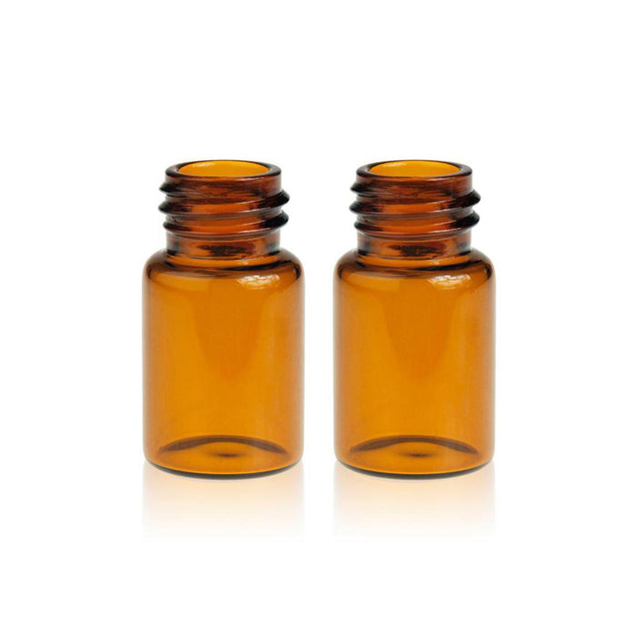 7mL Amber Glass 22×40mm 18-400 Screw Thread Sample Vial. 100 pcs/pk.