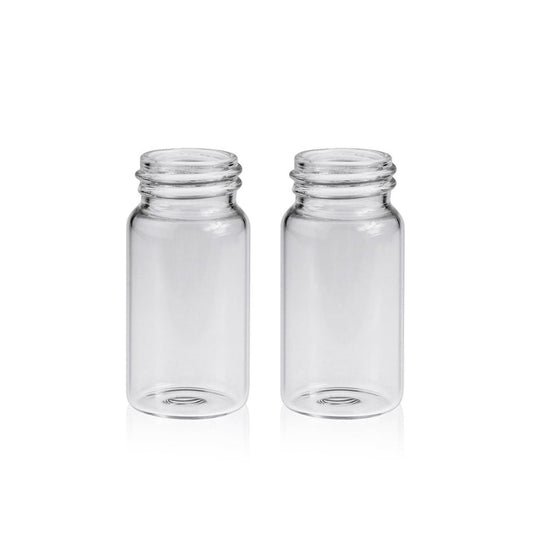 20mL Clear Glass 27.5×57mm 24-400 Screw Thread Sample Vial. 100 pcs/pk, 16pk/case.