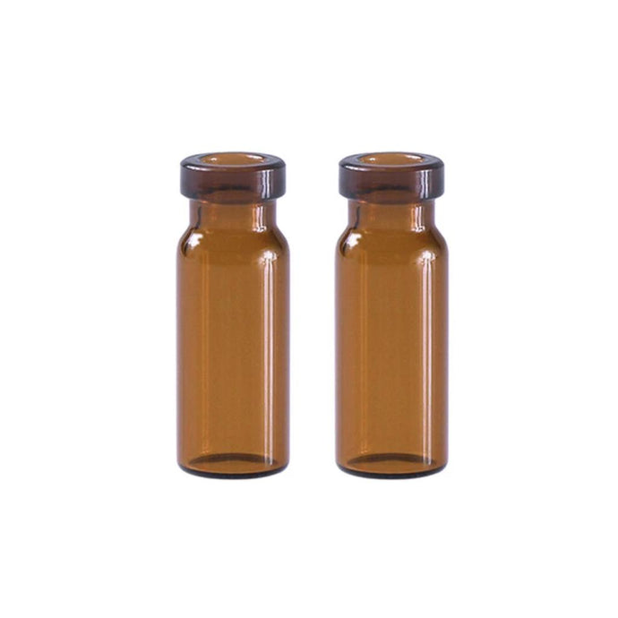 2mL Amber Glass Flat Base 11mm Crimp Vial Wide Opening. 100pcs/pk, 50pk/case.