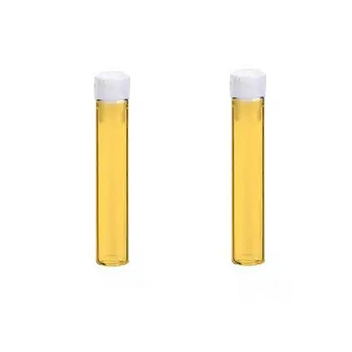 1mL 8×40mm Flat Base Amber Glass Shell Vial with Plug. 200pcs/pk.